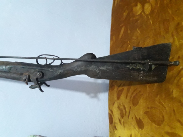 Antika dolma tüfek çifte horoz