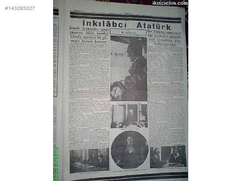 10 kasım 1938 cumhuriyet gazetesi