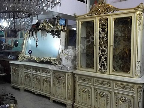 yemek odası- Muhteşem Bir Yemek Odası Takımı konpile el oyma ANTİKA