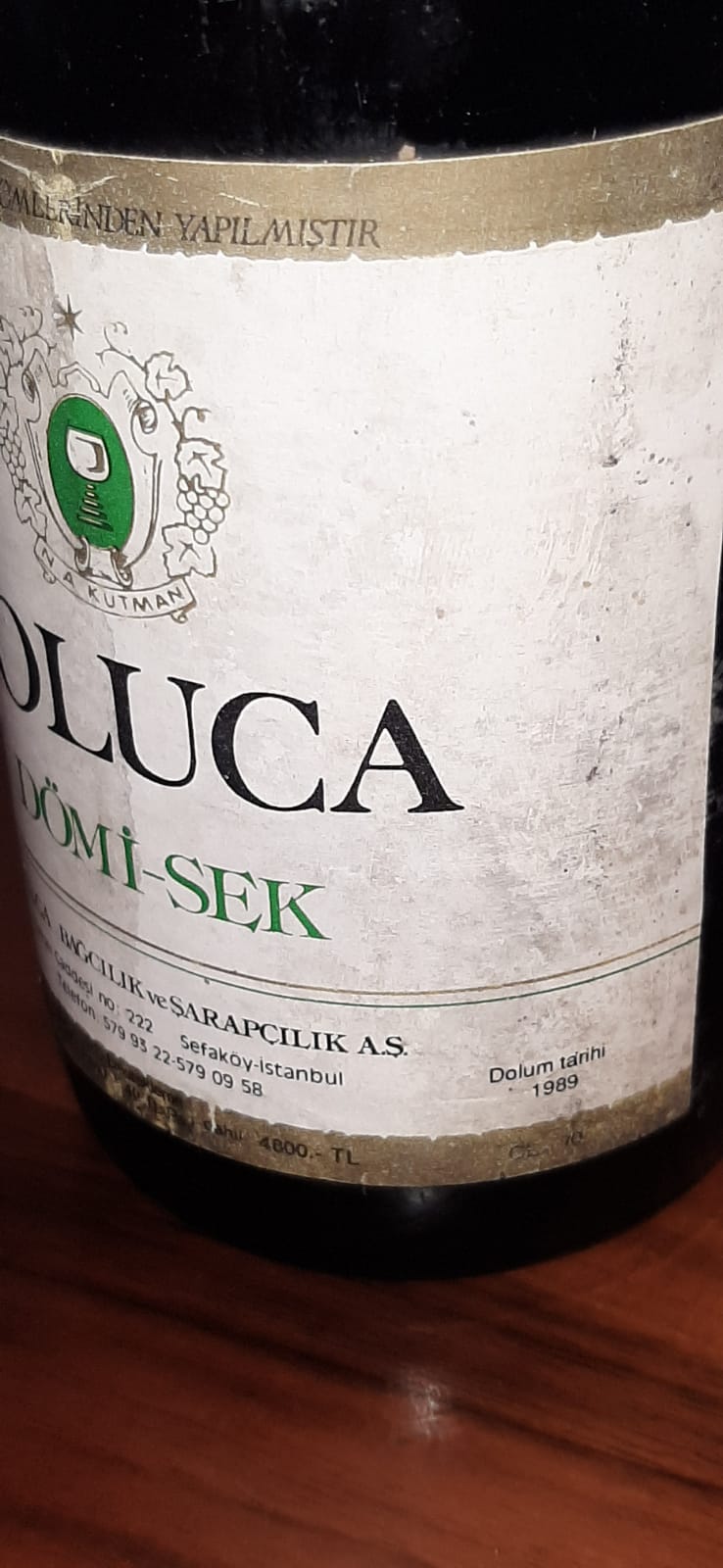 1989 Doluca Dömi-Sek Şarap